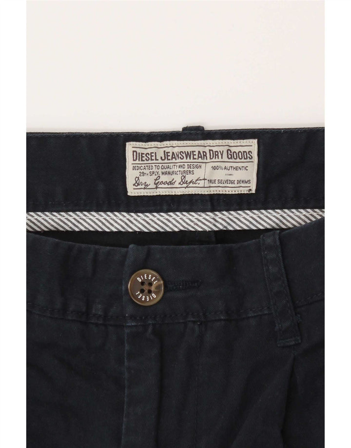 Diesel Damen Chinoshorts W26 Small Marineblaue Baumwolle