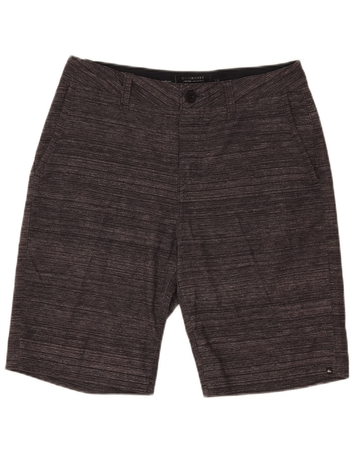 Quiksilver Herren-Chinoshorts, W28, klein, grau gestreift, Polyester