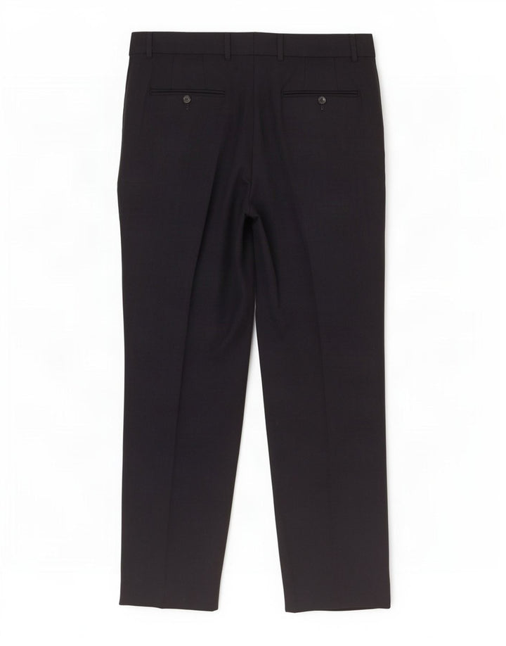 Gerade Anzughose für Herren von Zara, EU 44, Größe L, W34, L29, Marineblau, Polyester