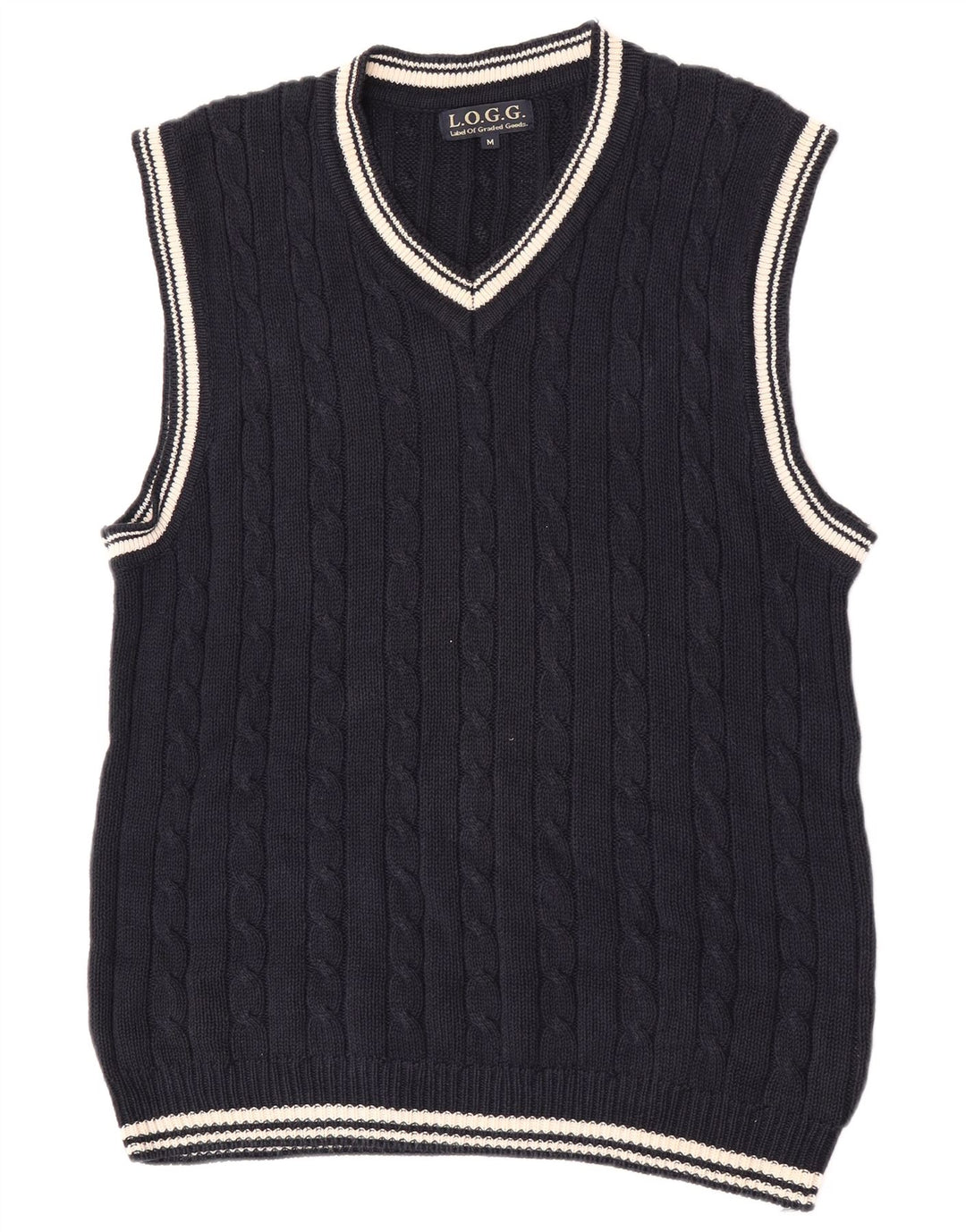 L.O.G.G Herren-Weste-Tanktop Medium Navy Blue Ramie