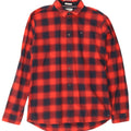 Tommy Hilfiger Herren kariertes Flanellhemd mit normaler Passform, Mittelrot kariert