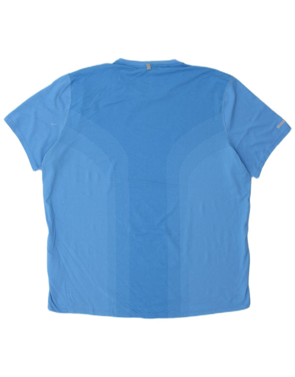 Nike Herren Dri Fit T-Shirt Top XL Blau Polyester