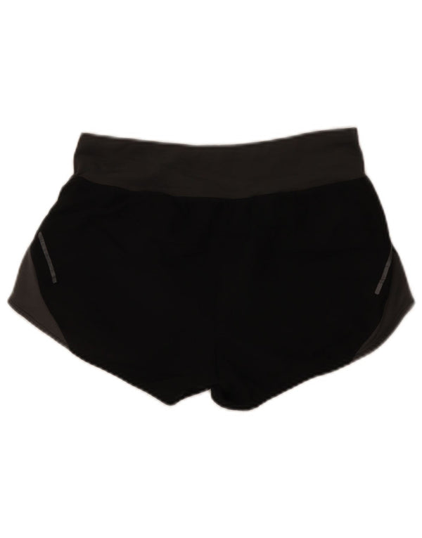 Adidas Damen Lauf-Sportshorts UK 10 Small Schwarz Colourblock Polyester