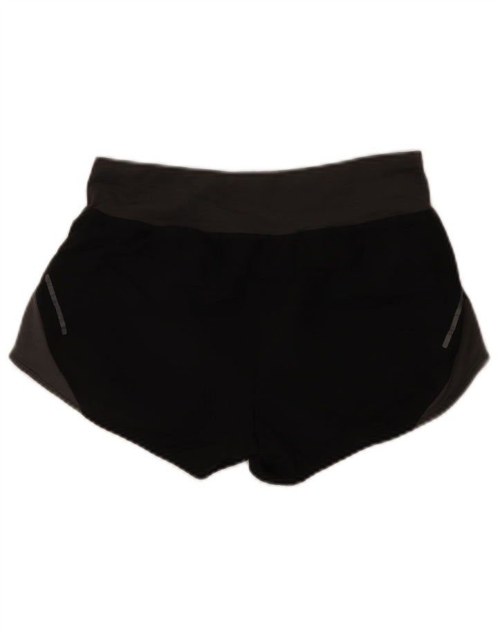 Adidas Damen Lauf-Sportshorts UK 10 Small Schwarz Colourblock Polyester