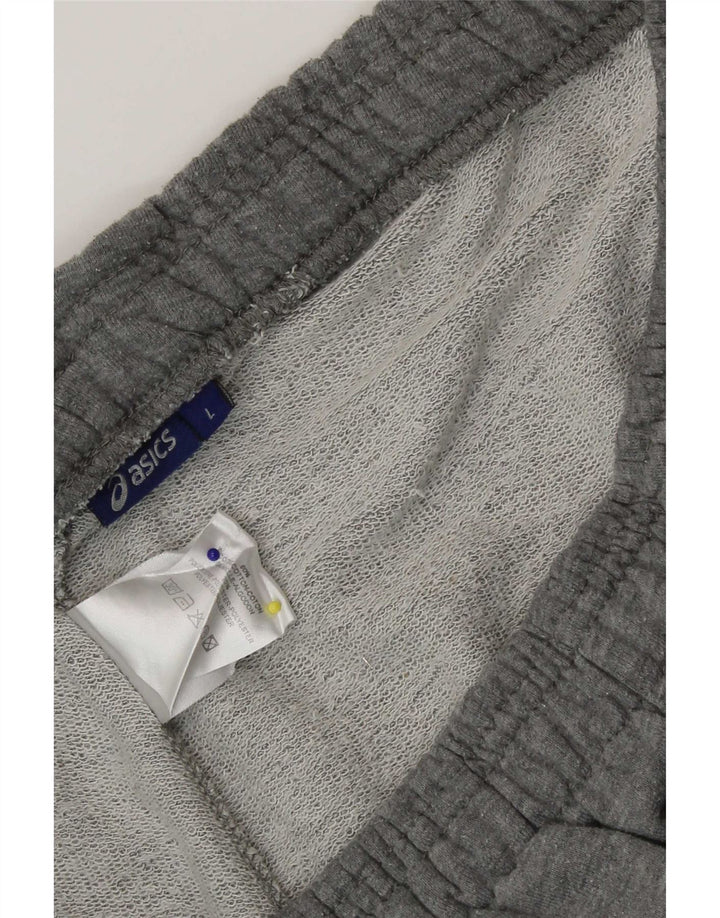 Asics Herren-Trainingshose, Jogginghose, Größe L, Grau, Baumwolle