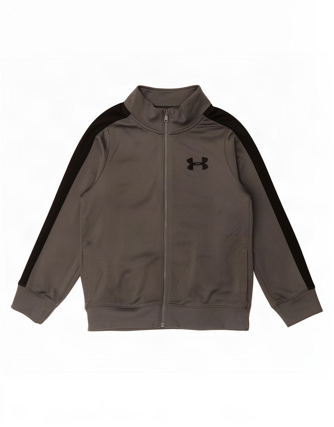 Under Armour Jungen-Trainingsanzug-Top-Jacke, 7–8 Jahre, Größe S, Grau, Farbblock