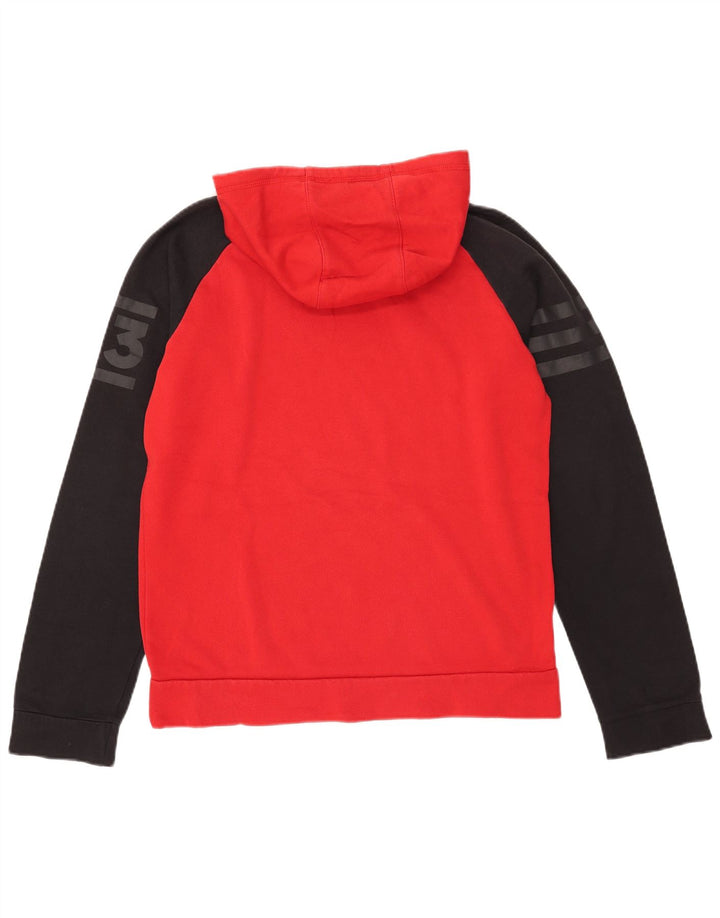Adidas Herren Grafik-Hoodie-Pullover Mittelroter Farbblock