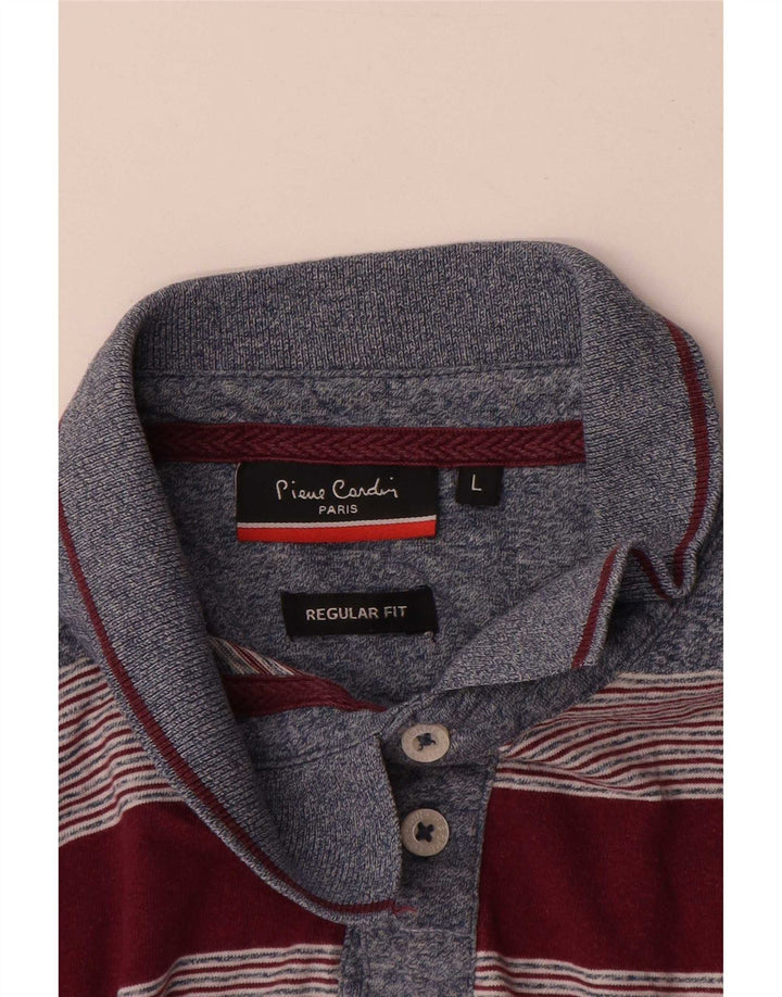Pierre Cardin Herren-Poloshirt mit normaler Passform, groß, mehrfarbig, gestreift