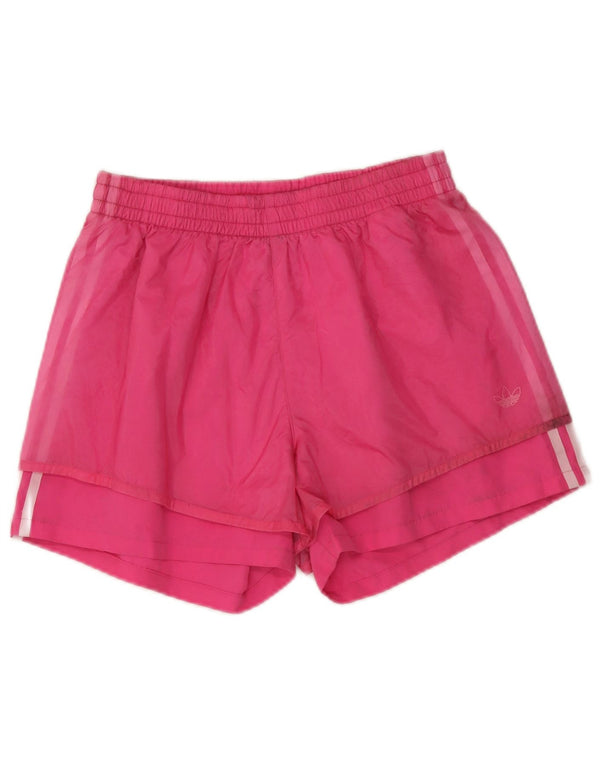 Adidas Damen Sportshorts UK 12 Mittelrosa Polyester