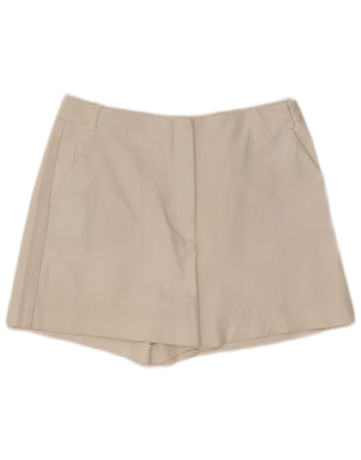 Zara Damen Chinoshorts Medium W28 Off White Baumwolle