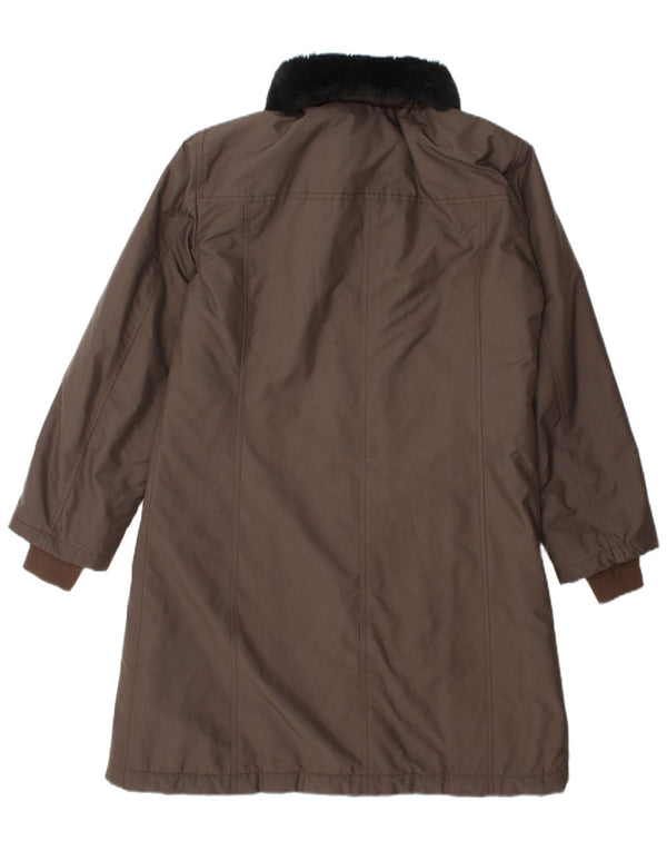 Fay Wattierter Damenmantel UK 14 Mittelbraunes Polyester