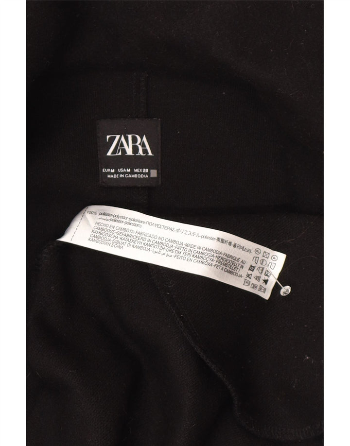 Zara Womens Open Overcoat UK 14 Mittelschwarzes Polyester