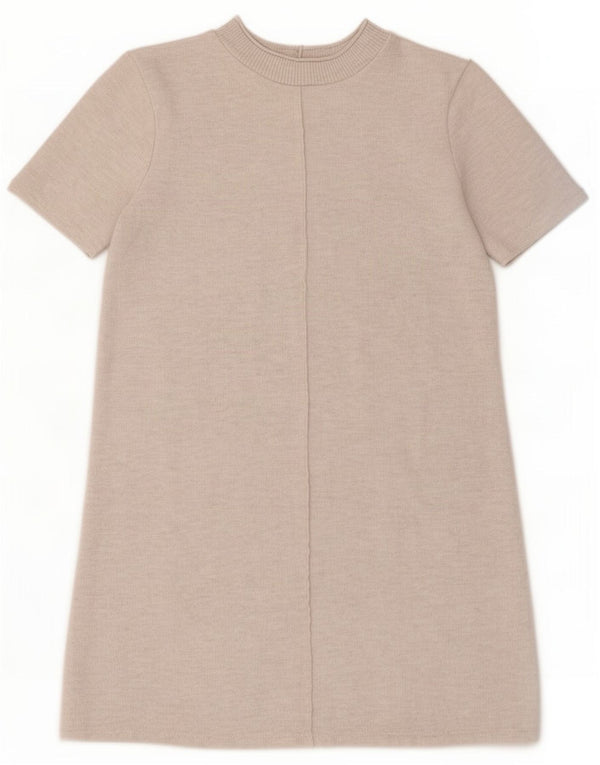Zara Damen Etuikleid UK 12 Medium Beige Polyester