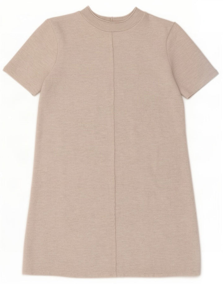 Zara Damen Etuikleid UK 12 Medium Beige Polyester