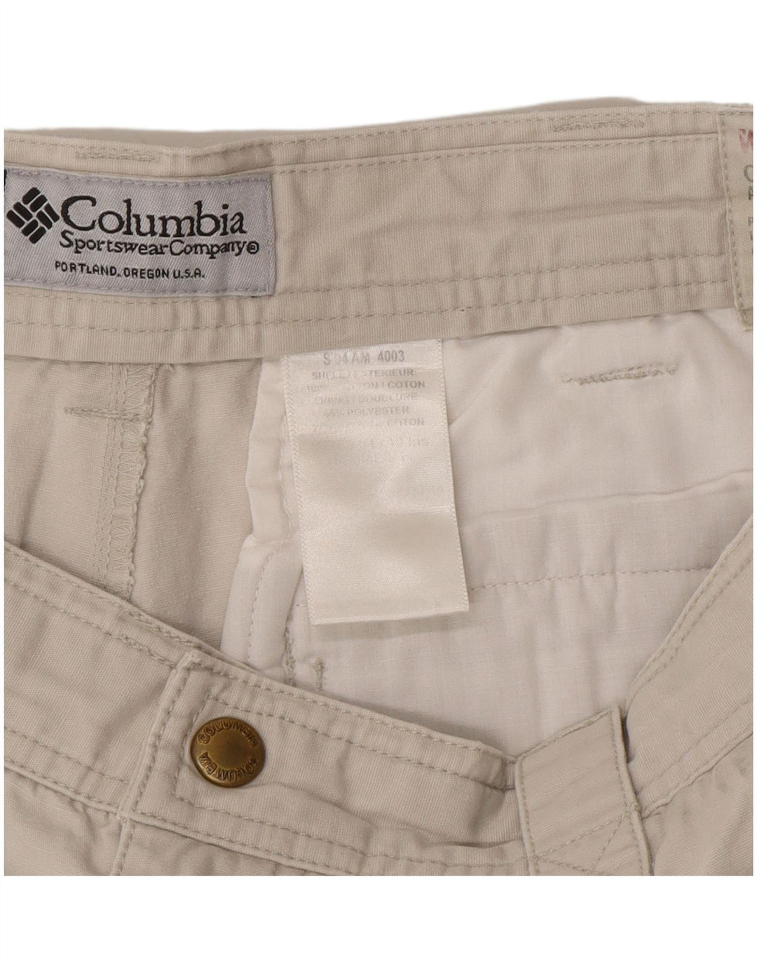 Columbia Herren Cargoshorts W34 Large Beige Baumwolle