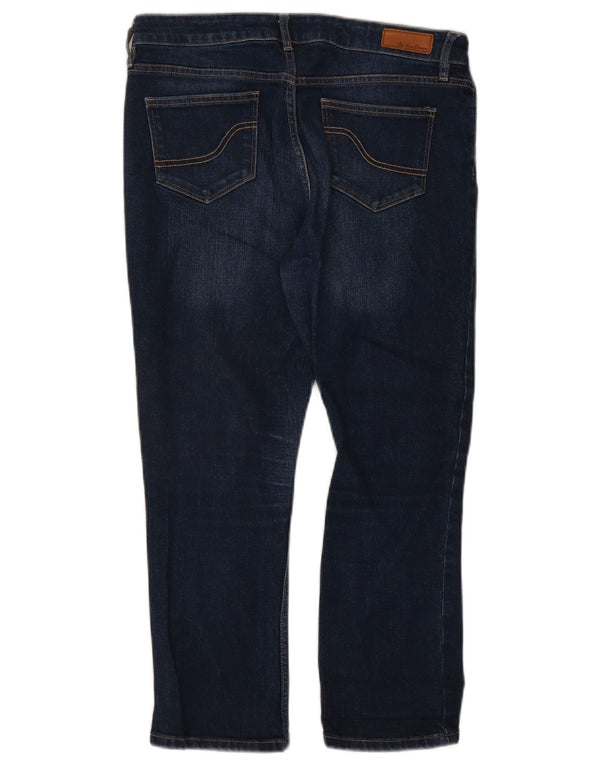 Fat Face Damen-Cropped-Jeans UK 12 Medium W30 L23 Marineblaue Baumwolle