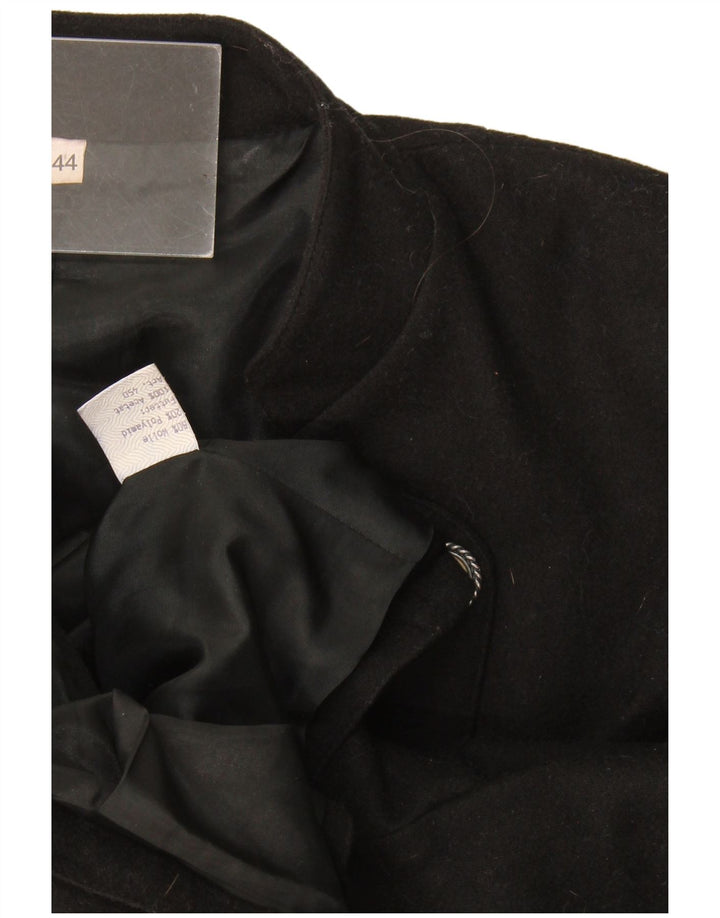 Vintage Damen 1 Knopf Blazer Jacke IT 44 Mittelschwarze Wolle