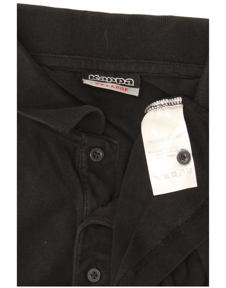 KAPPA Herren Poloshirt 2XL Schwarz Baumwolle