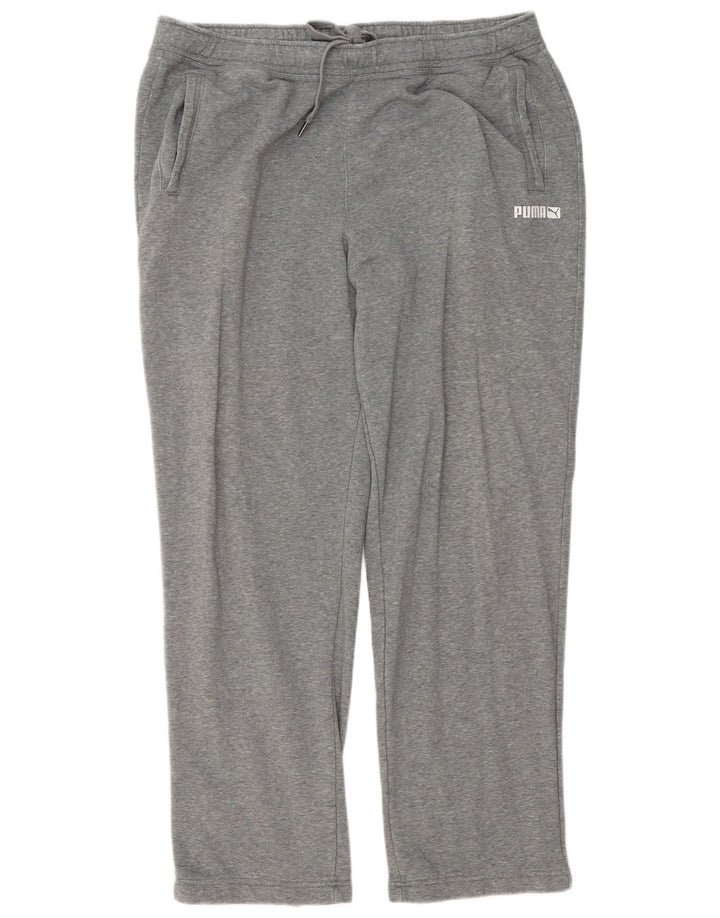 Puma Herren-Trainingshose 2XL, grau gefleckte Baumwolle