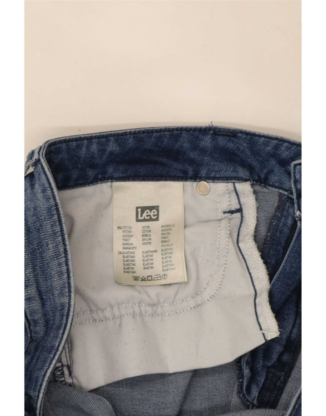 Lee Damen Elly Slim Jeans W31 L31 Blaue Baumwolle