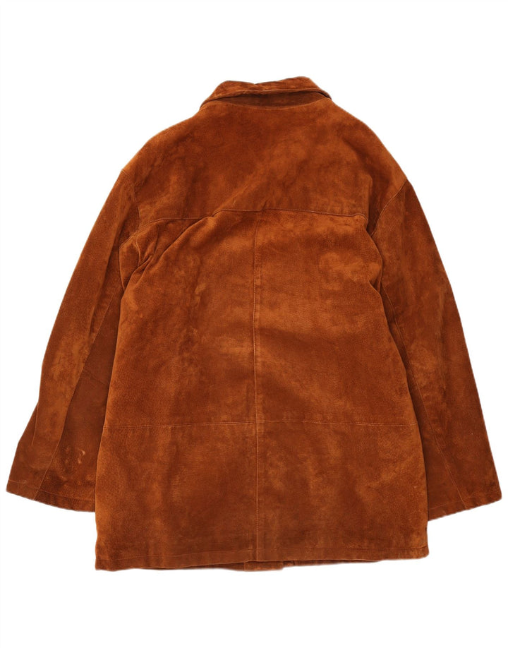 Pelletteria Damen Wildlederjacke IT 48 XL Braunes Leder