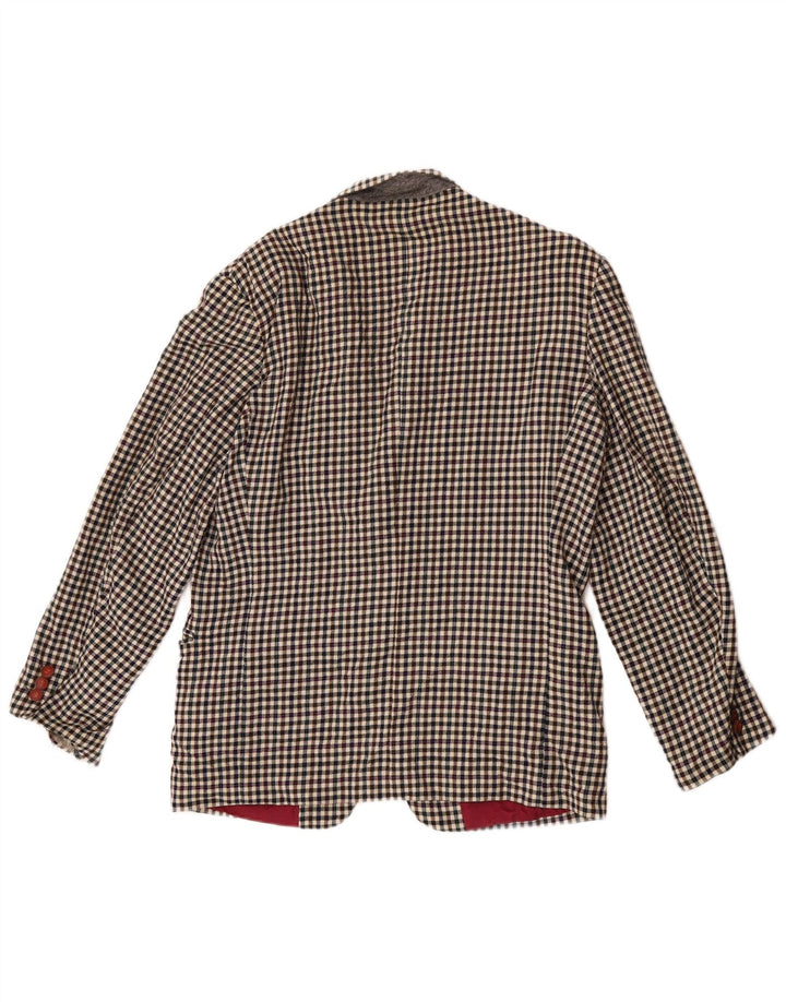 Brooksfield Herren-Blazer mit 2 Knöpfen, UK 38, mittelgroß, mehrfarbig, Gingham