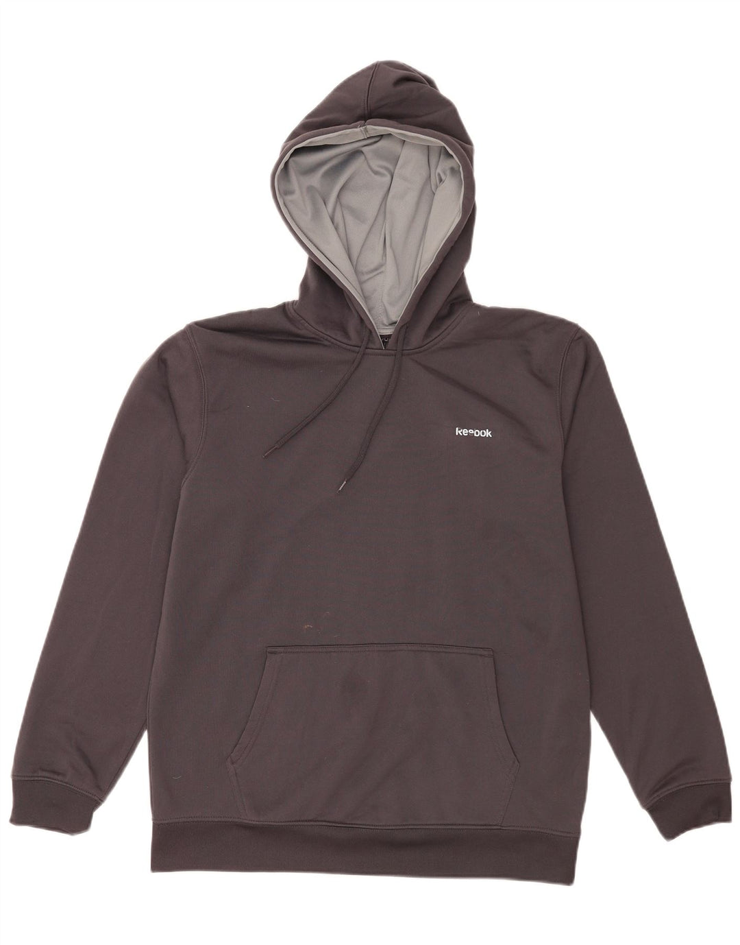 Reebok Herren Kapuzenpullover Mittelgraues Polyester