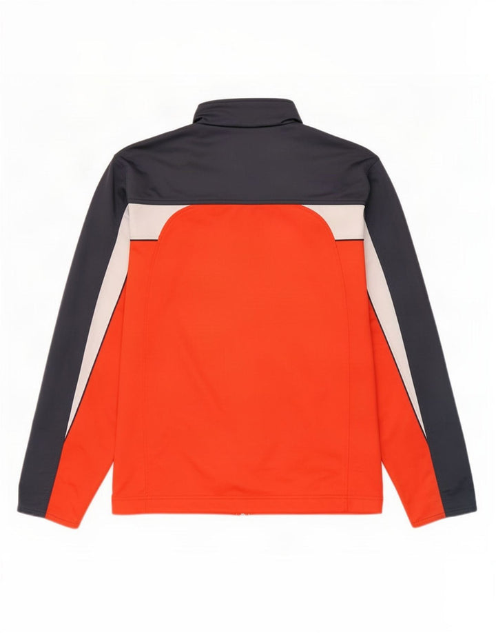 Diadora Herren-Trainingsanzug-Topjacke, großes rotes Farbblock-Polyester