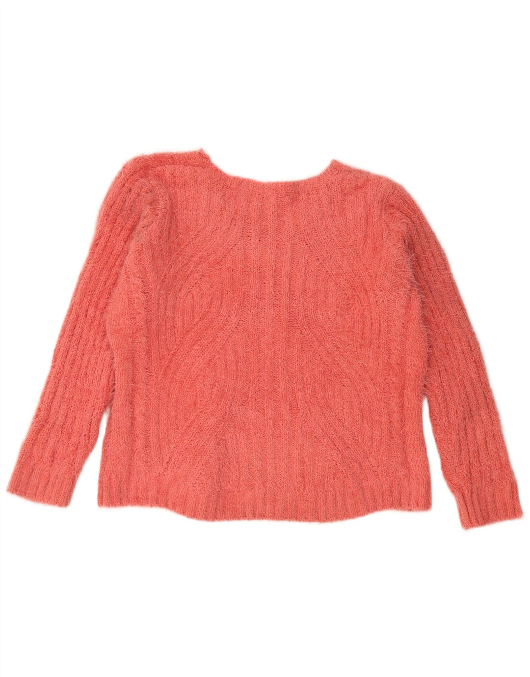 Marks & Spencer Damen Pullover mit V-Ausschnitt UK 18 XL Orange Polyester
