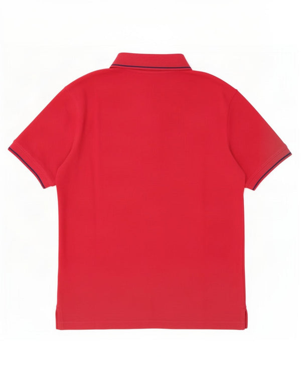 Trussardi Jeans Damen Poloshirt UK 14 Mittelrosa Baumwolle