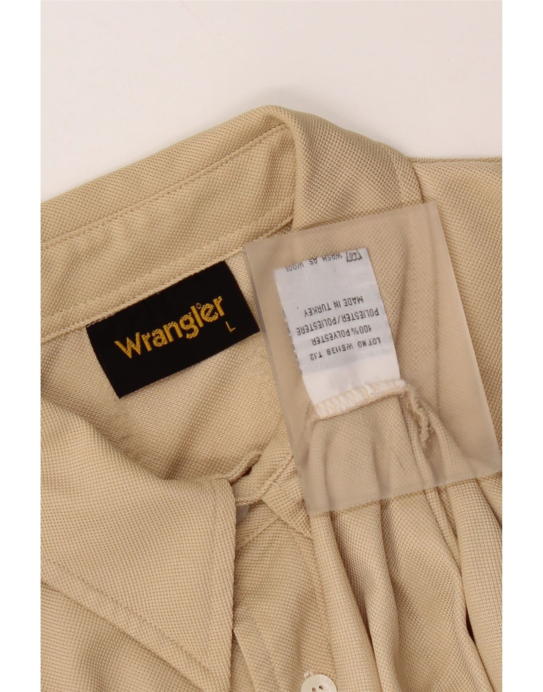 Wrangler Herren-Kurzarmhemd, groß, beige, Polyester