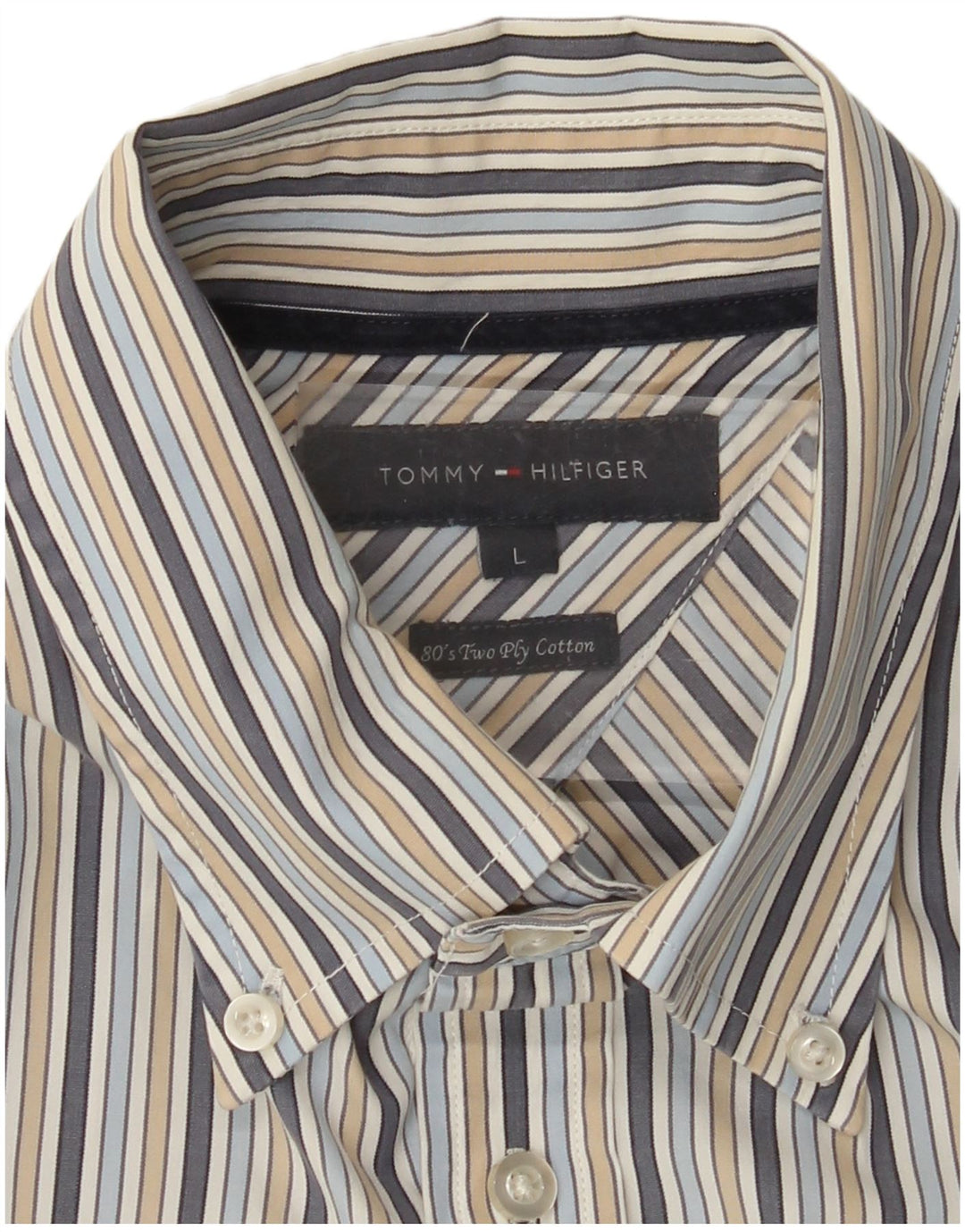 TOMMY HILFIGER Herrenhemd, groß, mehrfarbig, gestreift, Baumwolle