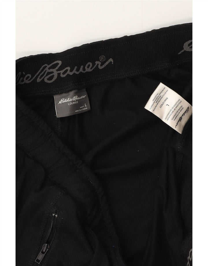 EDDIE BAUER Herren Sportshorts Large Schwarz Polyester