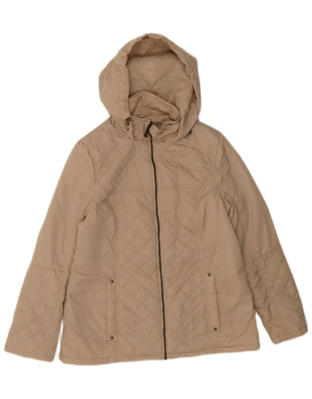 Marks & Spencer Damen Steppjacke mit Kapuze UK 12 Medium Beige