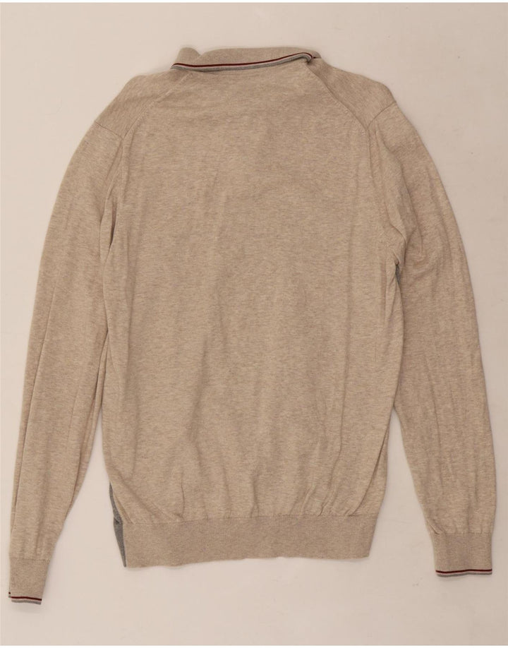 Marks & Spencer Herren-Pullover mit Rollkragen, Mittelbeige, Farbblock