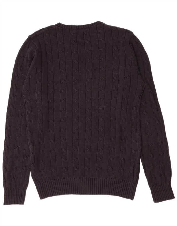 Marks & Spencer Herren Blue Harbour Pullover mit Rundhalsausschnitt, Größe S, Marineblau