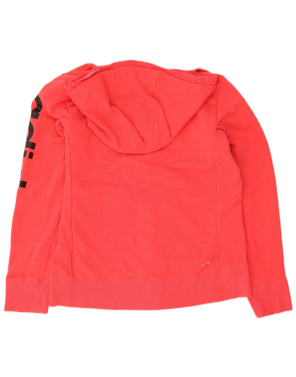 Adidas Damen Climalite Graphic Zip Hoodie Pullover UK 16/18 Large Pink