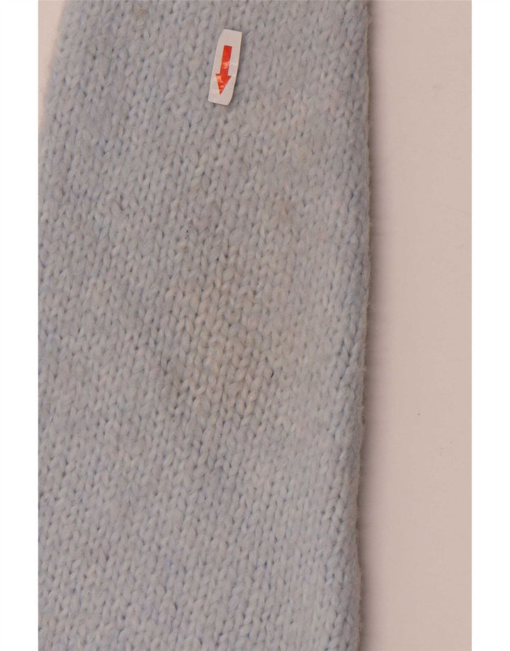 Zara Damen Übergroßer Pullover mit Rundhalsausschnitt, UK 14, mittelblaues Acryl