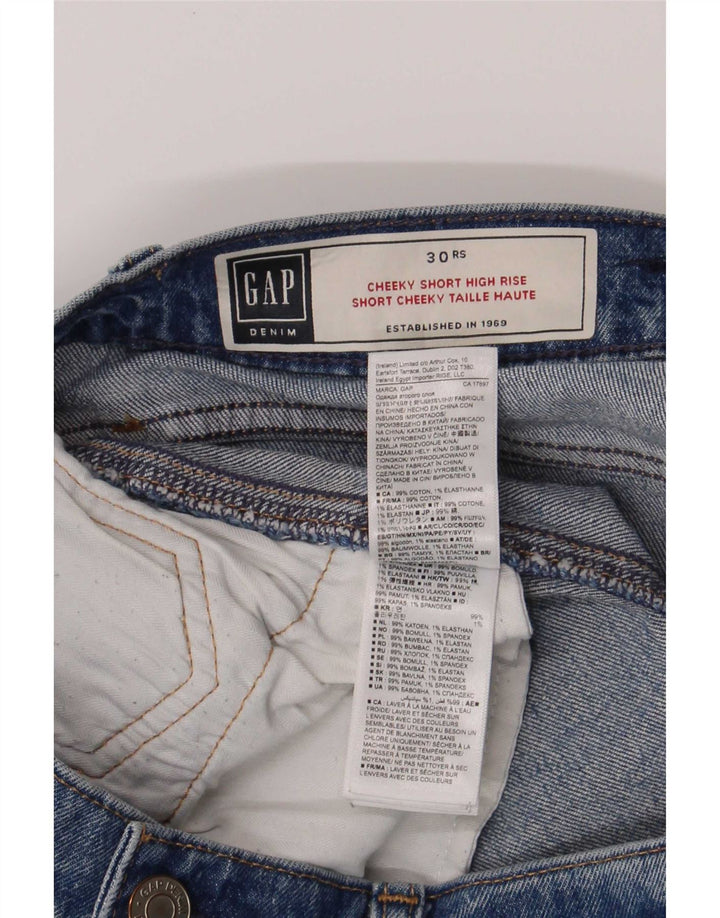 Gap Distressed Denim-Shorts für Damen, W30, mittelblaue Baumwolle