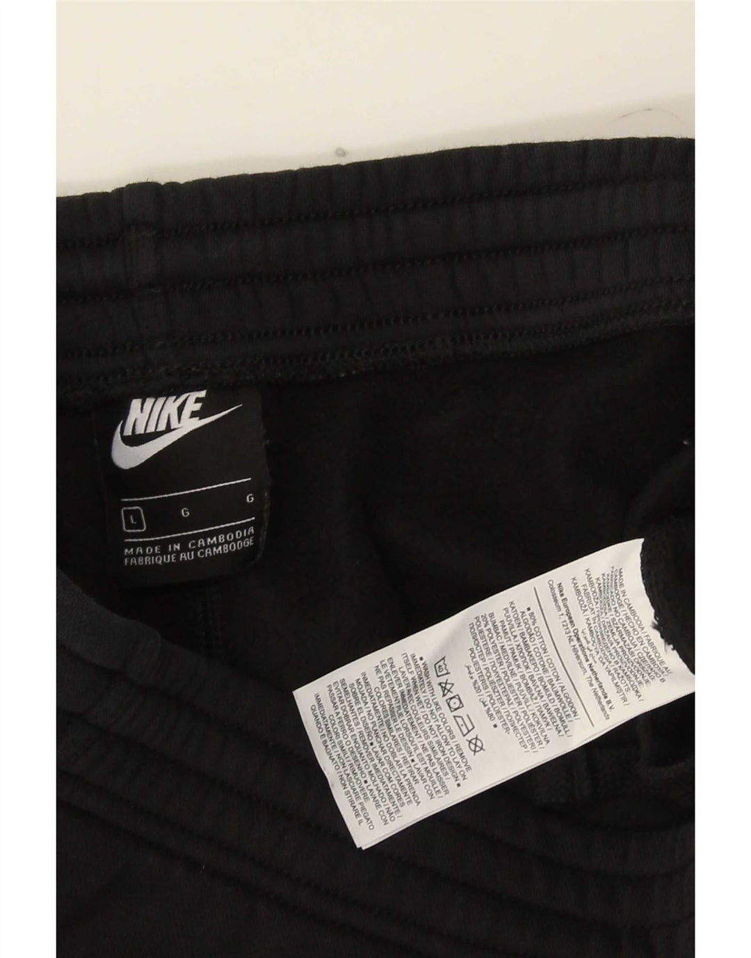 Nike Herren-Trainingshose, Jogginghose, Größe L, Schwarz, Baumwolle