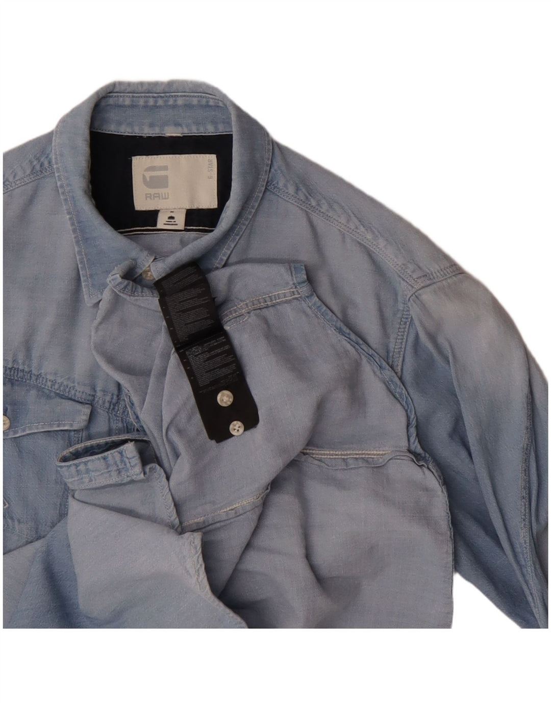 G-STAR Herren-Jeanshemd aus mittelblauer Baumwolle