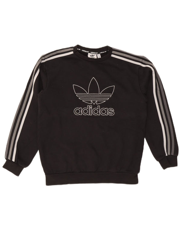 Adidas Herren Graphic Sweatshirt Pullover Small Schwarz Baumwolle