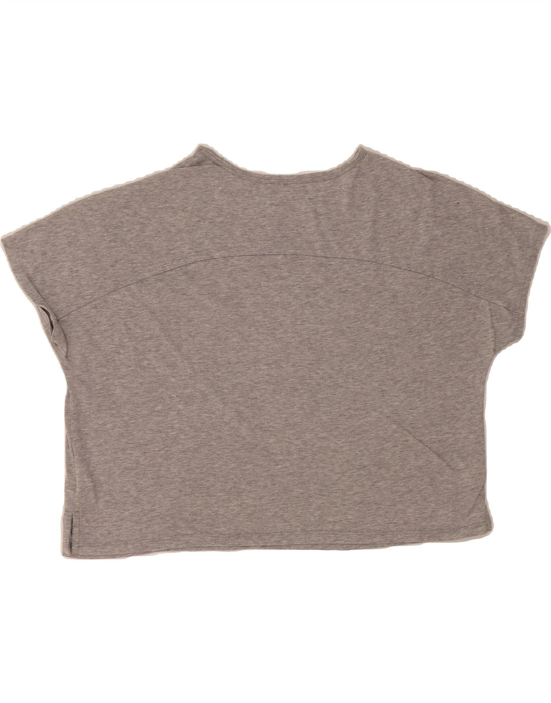 ADIDAS Womens Crop Graphic T-Shirt Top UK 12/14 Medium Grey Polyester Vintage Adidas and Second-Hand Adidas from Messina Hembry 