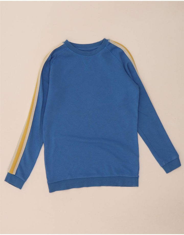 Marks & Spencer Jungen-Sweatshirt, Pullover, 13–14 Jahre, blaue Farbblock-Baumwolle
