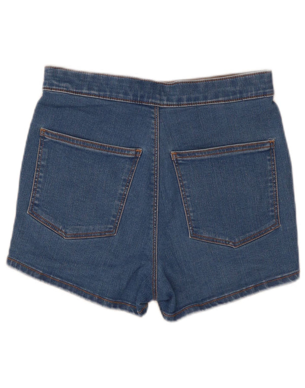Topshop Damen Jeansshorts UK 10 Small W25 Blaue Baumwolle