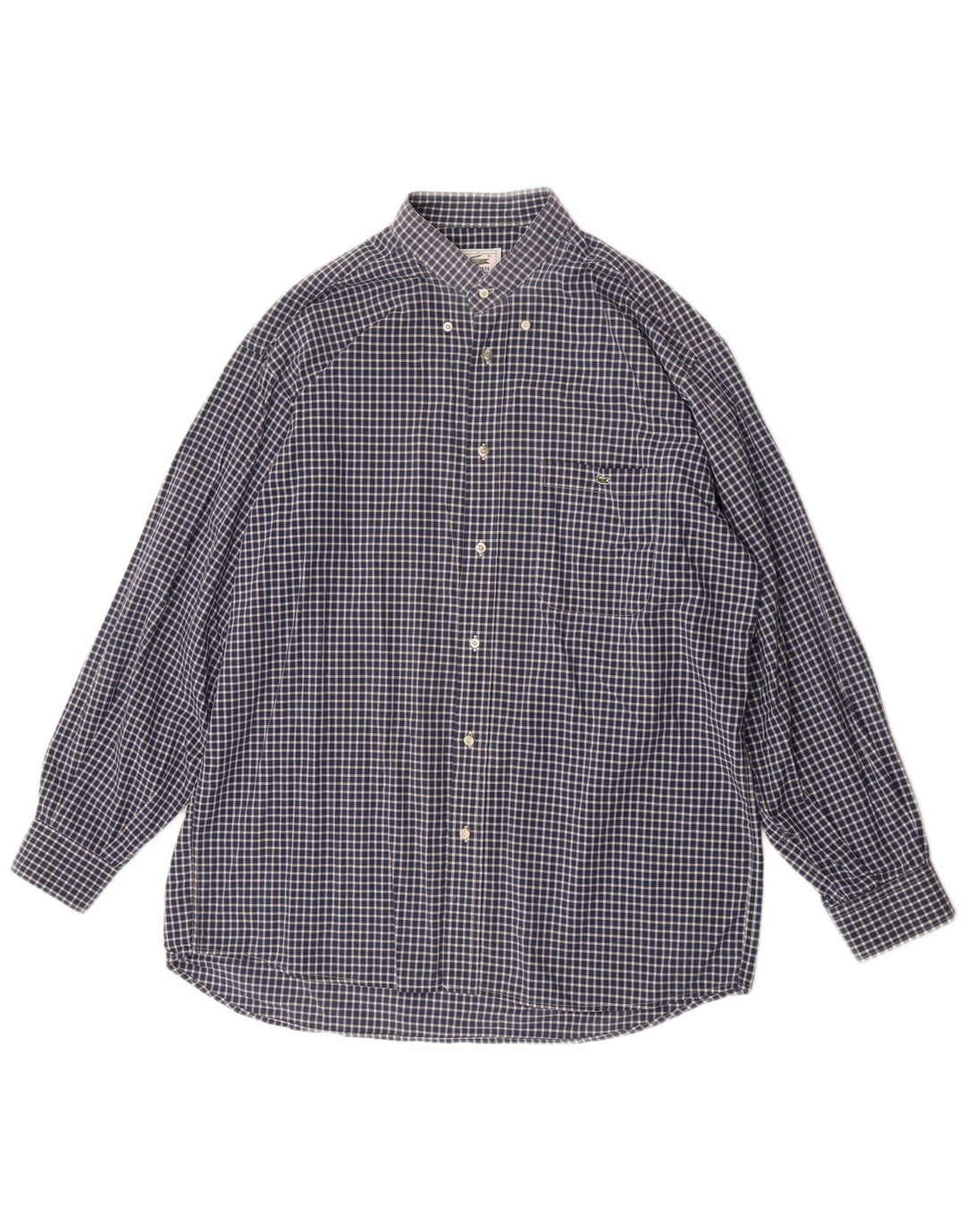 Lacoste Herrenhemd, Größe 41, groß, marineblau, kariert