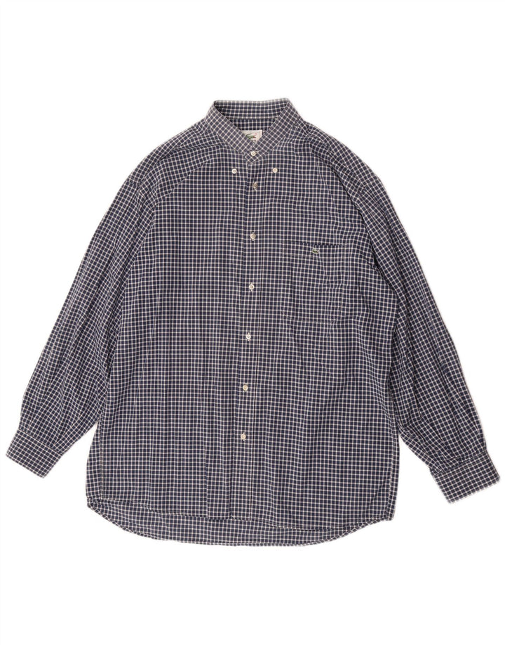 Lacoste Herrenhemd, Größe 41, groß, marineblau, kariert