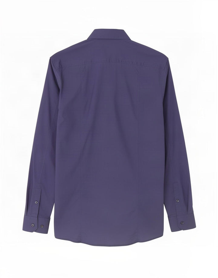 Zara Slim-Fit-Hemd für Herren aus mittelblauer Baumwolle