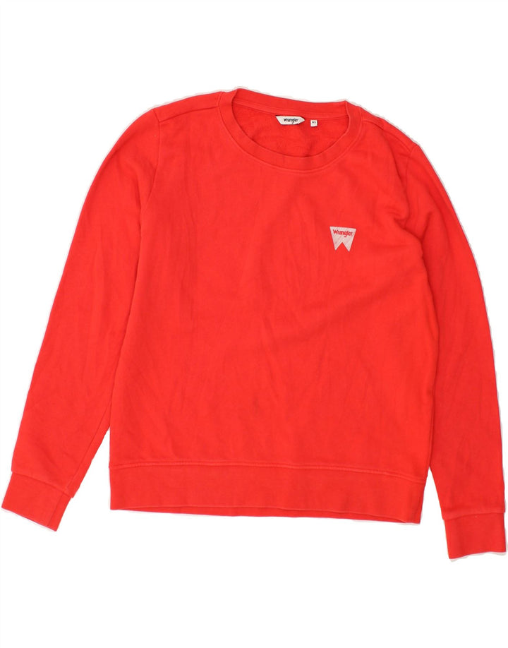 WRANGLER Womens Sweatshirt Jumper UK 6 XS Red Cotton | Vintage Wrangler | Thrift | Second-Hand Wrangler | Used Clothing | Messina Hembry 