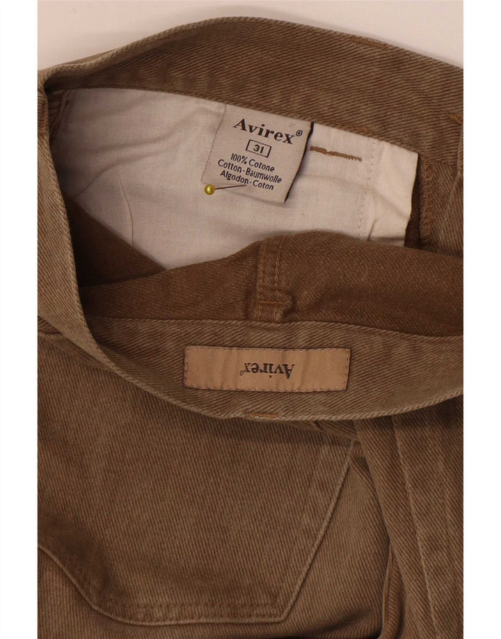 Avirex Herren Straight Jeans W31 L32 Beige Baumwolle